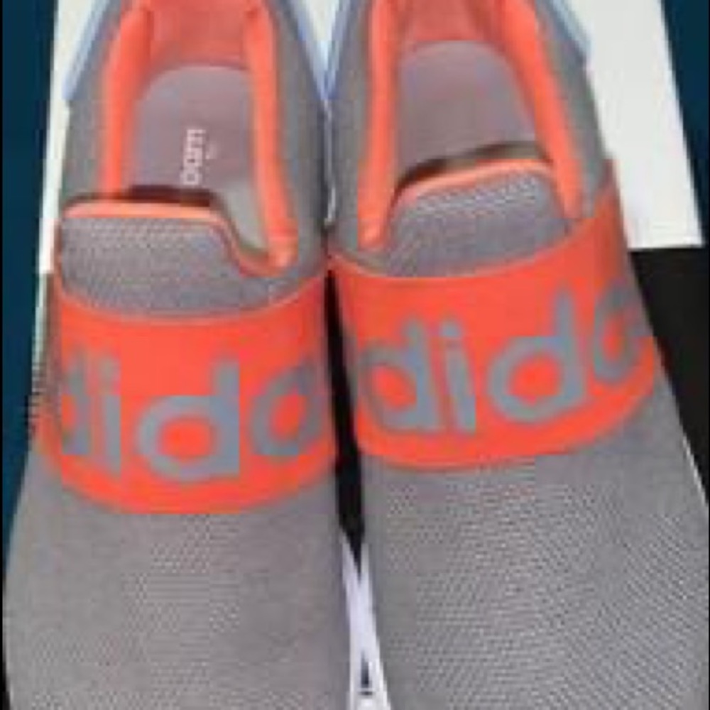 Adidas adapt running shoes orange and grey